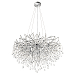 Люстра подвесная с прозрачными стеклянными подвесками в форме капель Диаметр 80 см Droplet Chandelier варинант исполнения - 4 | Loft Concept в Нижнем Новгороде