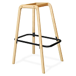 Барный стул со спинкой и мягкой обивкой с ромбами на 4-х деревянных ножках Голубой Велюр Ava Charm варинант исполнения - 4 | Loft Concept в Нижнем Новгороде