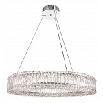 Люстра подвесная круглая из прозрачного хрусталя с корпусом из металла цвета хром Selfsufficient варинант исполнения - 5 | Loft Concept в Нижнем Новгороде