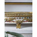 Чаша с цветочным орнаментом на бронзовых ножках Eden Garden варинант исполнения - 4 | Loft Concept в Нижнем Новгороде