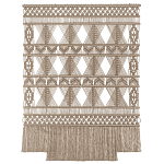 Панно на стену плетеное Макраме бежевый цвет  варинант исполнения - 13 | Loft Concept в Нижнем Новгороде