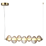 Подвесной светильник линейный с 7-ю рифлеными стеклянными шарами Marcelh Light варинант исполнения - 3 | Loft Concept в Нижнем Новгороде