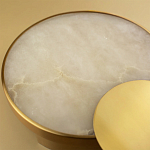 Бра в форме диска из бежевого алебастра Cryptocrystalline Stone варинант исполнения - 2 | Loft Concept в Нижнем Новгороде