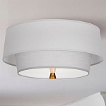 Потолочный светильник круглый серый с тканевым абажуром Ground Gray варинант исполнения - 2 | Loft Concept в Нижнем Новгороде