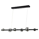 Люстра светодиодная линейная с 6-ю круглыми серыми плафонами Iona Chandelier Black  варинант исполнения - 1 | Loft Concept в Нижнем Новгороде