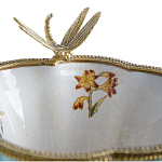 Ваза со стрекозой из фарфора с бронзовыми элементами Paradise Dragonfly варинант исполнения - 3 | Loft Concept в Нижнем Новгороде