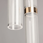 Люстра каскадная с прозрачными цилиндрическими плафонами Jenae Glass Tube Lighting варинант исполнения - 8 | Loft Concept в Нижнем Новгороде