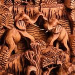 Панно из дерева пирамида из слонов Panel With Animals варинант исполнения - 2 | Loft Concept в Нижнем Новгороде