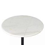 Кофейный столик с белой мраморной столешницей на черном основании Tall Coffee Black and White Table варинант исполнения - 4 | Loft Concept в Нижнем Новгороде