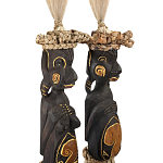 Комплект из 2-х статуэток из массива албезии Asmat Statuettes Albesia варинант исполнения - 2 | Loft Concept в Нижнем Новгороде