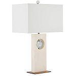 Настольная лампа из мрамора с тканевым прямоугольным абажуром Eternity варинант исполнения - 6 | Loft Concept в Нижнем Новгороде