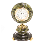 Часы настольные бронзовые из натуральных камней Мрамор и Змеевик Stone Clock варинант исполнения - 13 | Loft Concept в Нижнем Новгороде