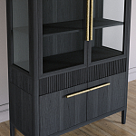 Витрина Primo со стеклянными фасадами и буфетом шпон Черный дуб варинант исполнения - 5 | Loft Concept в Нижнем Новгороде