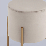 Бежевый пуф на золотистых ножках SANJAY варинант исполнения - 2 | Loft Concept в Нижнем Новгороде