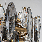 Люстра подвесная с овальными подвесками из стекла дымчатого цвета Harlow Crystal Round варинант исполнения - 4 | Loft Concept в Нижнем Новгороде