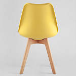Стул с основой из пластика и мягким сиденьем Arvika Yellow варинант исполнения - 4 | Loft Concept в Нижнем Новгороде
