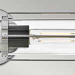 Бра для ванных комнат горизонтальное с 2-мя прозрачным цилиндрическим плафонами на круглом основании Hinkley варинант исполнения - 8 | Loft Concept в Нижнем Новгороде