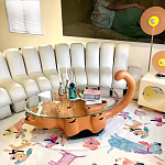 Дизайнерский журнальный стол с основанием в виде кота Bivan варинант исполнения - 3 | Loft Concept в Нижнем Новгороде