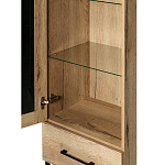 Шкаф-витрина в стиле лофт с чёрной стеклянной дверью Urban Style Space варинант исполнения - 3 | Loft Concept в Нижнем Новгороде