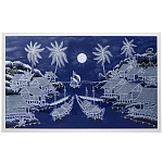 Картина ручная вышивка бисером Ночной пейзаж Night Boat Bay варинант исполнения - 1 | Loft Concept в Нижнем Новгороде