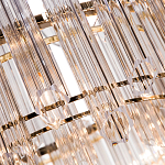 Люстра подвесная круглая с прозрачными хрустальными трубками и золотистым каркасом Диаметр 60 см Hexagon Tube Light варинант исполнения - 3 | Loft Concept в Нижнем Новгороде