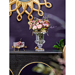 Ваза из прозрачного стекла на бронзовой подставке с ободком и ручками в виде стрекоз Eden Garden варинант исполнения - 6 | Loft Concept в Нижнем Новгороде