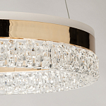 Люстра в виде кольца золотого цвета с прозрачными вставками Radiant Rail варинант исполнения - 9 | Loft Concept в Нижнем Новгороде