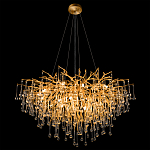 Люстра подвесная с прозрачными стеклянными подвесками в форме капель Диаметр 100 см Droplet Chandelier варинант исполнения - 5 | Loft Concept в Нижнем Новгороде