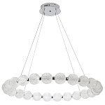 Светодиодная кольцевая люстра с круглыми плафонами Crystal Globule Chandelier Chrome варинант исполнения - 4 | Loft Concept в Нижнем Новгороде