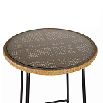 Барный столик с круглой плетеной столешницей Wicker Table Top варинант исполнения - 4 | Loft Concept в Нижнем Новгороде