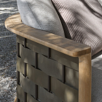 Дизайнерский уличный диван из массива дерева с плетеной спинкой PALINFRASCA Sofa варинант исполнения - 21 | Loft Concept в Нижнем Новгороде