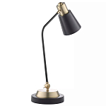 Настольная лампа с наклонным корпусом и подвижным плафоном в сочетании золотистого и чёрного цвета Work Surface Light варинант исполнения - 3 | Loft Concept в Нижнем Новгороде