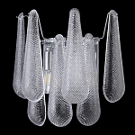 Бра с подвесками из рифленного стекла в форме капель на основании цвета хром Textured Glass варинант исполнения - 4 | Loft Concept в Нижнем Новгороде