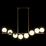 Люстра на штанге с 8-ю белыми шарообразными плафонами Bubble Chandelier варинант исполнения - 1 | Loft Concept в Нижнем Новгороде