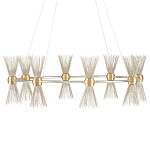 Люстра круглая с фактурными абажурами из тонких металлических палочек Wild Thorns варинант исполнения - 2 | Loft Concept в Нижнем Новгороде