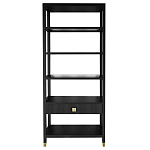 Стеллаж Elsa Dreams Black со стеклянными полками и ящиком варинант исполнения - 7 | Loft Concept в Нижнем Новгороде