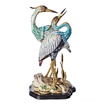 Статуэтка в виде двух птиц из фарфора с бронзовыми элементами Bird of the Garden of Eden варинант исполнения - 2 | Loft Concept в Нижнем Новгороде