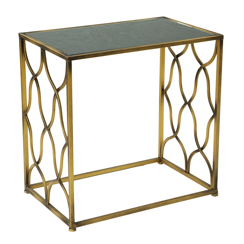 Консоль Golden Broken Rhombuses Золотой Черный в Нижнем Новгороде | Loft Concept 