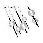 Люстра светодиодная с 6-ю сферическими стеклянными плафонами Splatter варинант исполнения - 4 | Loft Concept в Нижнем Новгороде