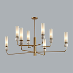 Люстра на штанге с 8-ю цилиндрическими матовыми плафонами и шарами из камня Orb Essence варинант исполнения - 2 | Loft Concept в Нижнем Новгороде