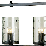 Люстра прямоугольная с 4-мя прозрачными цилиндрическими плафонами  Stamped Cylinders варинант исполнения - 1 | Loft Concept в Нижнем Новгороде