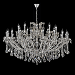 Люстра подвесная двухъярусная с 30-ю лампочками и прозрачными хрустальными подвесками на хромированном основании Crystal lamps варинант исполнения - 2 | Loft Concept в Нижнем Новгороде
