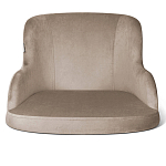 Барный стул со спинкой и подлокотниками на 4-х деревянных ножках Бежевый Велюр Ava Charm варинант исполнения - 2 | Loft Concept в Нижнем Новгороде