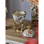 Шкатулка в форме яйца на величественных львах из фарфора с бронзовыми элементами Eden Garden варинант исполнения - 6 | Loft Concept в Нижнем Новгороде