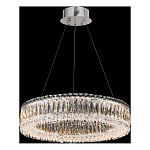 Люстра подвесная круглая из прозрачного хрусталя с корпусом из металла цвета хром Selfsufficient варинант исполнения - 3 | Loft Concept в Нижнем Новгороде