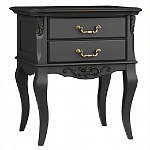 Тумба прикроватная черная из массива бука в стиле прованс Black Provence варинант исполнения - 3 | Loft Concept в Нижнем Новгороде