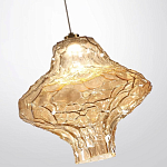 Подвесной светильник с плафоном из фактурного светло-янтарного стекла Light Ensemble варинант исполнения - 9 | Loft Concept в Нижнем Новгороде