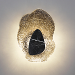 Бра с волнообразным стеклянным плафоном и вставкой из мрамора Liquid Stone варинант исполнения - 13 | Loft Concept в Нижнем Новгороде