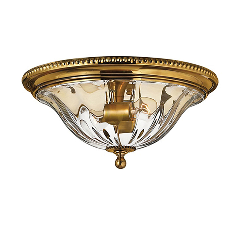 Потолочный светильник цвета латунь с прозрачным плафоном в форме чаши Hinkley Латунь Прозрачное Стекло в Нижнем Новгороде | Loft Concept 