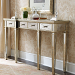 Консоль зеркальная в цвете шампань с 3-мя ящиками Hyaloid варинант исполнения - 1 | Loft Concept в Нижнем Новгороде